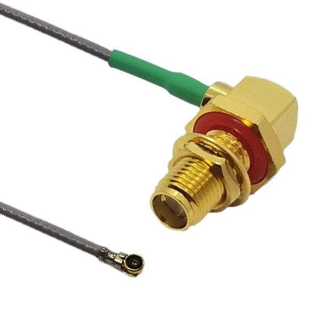 SMA Jack, Right Angle to IPEX MHF4L Plug, Right Angle
