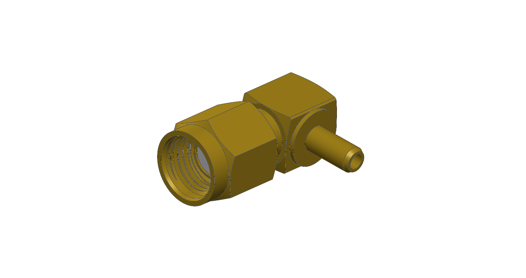 SMA Right Angle Reverse Polarity Plug Crimp Cable 