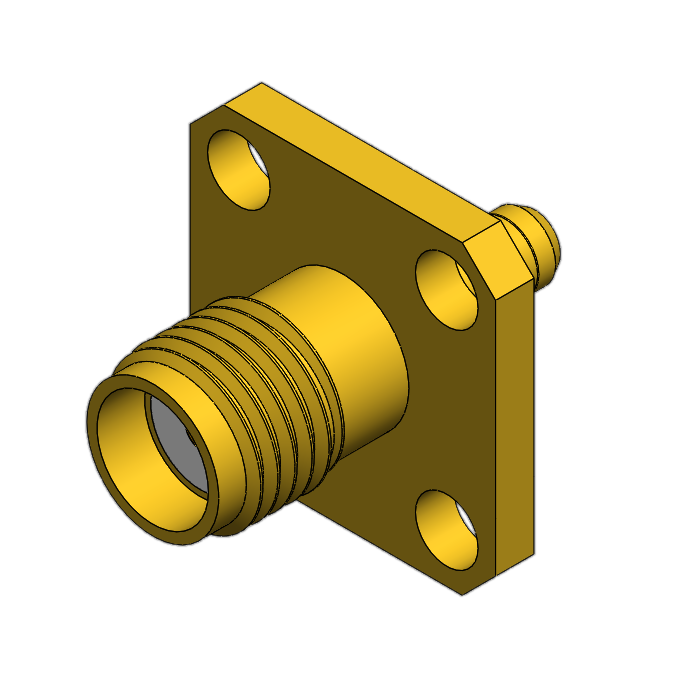 Straight Jack Crimp 4 Hole Panel Mount