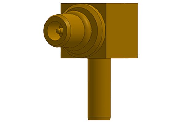 MMCX RIGHT ANGLE CRIMP PLUG CONNECTOR
