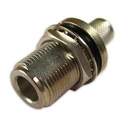 Straight Jack Crimp Front Mount Bulkhead RG179 (75 Ohm