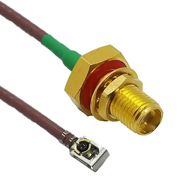 I-PEX(MHF1) locking to SMA Bulkhead Jack with O-ring Rated IP-67