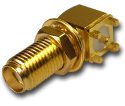 SMA Right Angle Jack Solder Pad Bulkhead Mount PCB Surface Mount