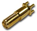 SMA Straight Jack Solder Post Bulkhead Mount PCB Through Hole