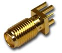 SMA Straight Jack Solder Post PCB End Launch Meduim Barrel, 0.062" Board