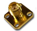 SMA Straight Jack Tab Terminal Panel Mount 4-Hole