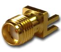 SMA Straight Jack Tab Terminal PCB End Launch 0.062" Board