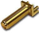 SMA Straight Jack Half Round Post Long Length PCB End Launch Wide Flange
