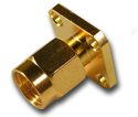 SMA Straight Plug Tab Terminal Panel Mount 4-Hole